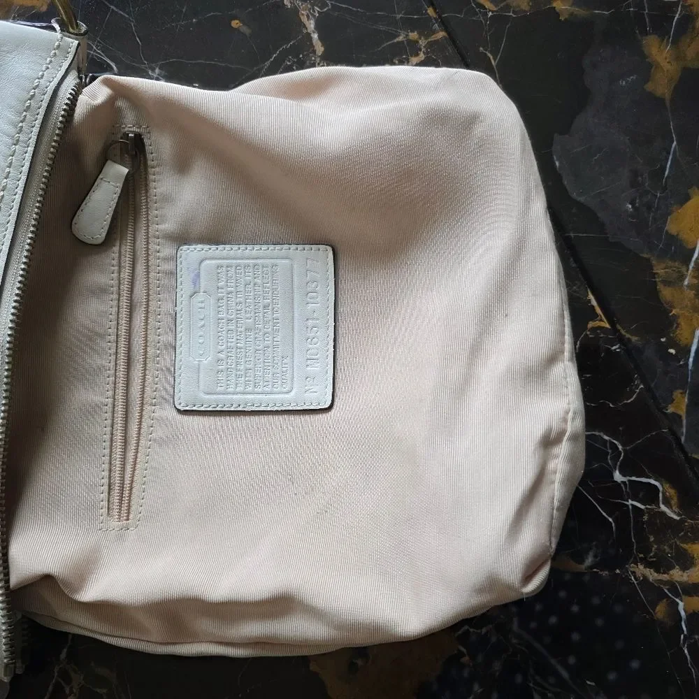 COACH Optic Signature Canvas / Leather Duffel Handbag Purse Shoulder Crossbody